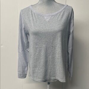 Gray Striped Women's Top